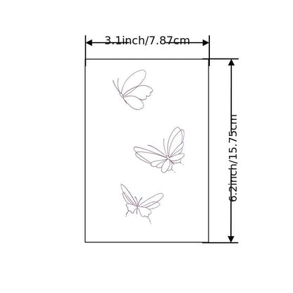 Realistic Butterfly Temporary Tattoos Sheet - 24 Waterproof 3D Designs for Body Art - Usage Demonstration