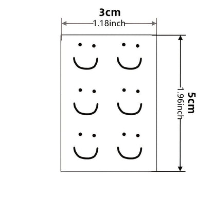 Simple Smile Temporary Tattoos - Minimalist Happy Face Finger Tattoo Stickers - Application Example
