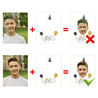 Custom Birthday Temporary Tattoos - Personalized Name Party Hat Design Tattoo Stickers (20pcs) - Image 6