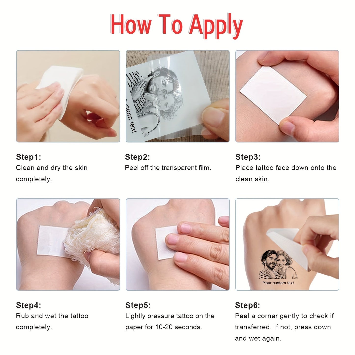 Custom Cartoon Temporary Tattoos - Personalized Black & White Line Art Design Tattoo Stickers (20pcs) - Image 7